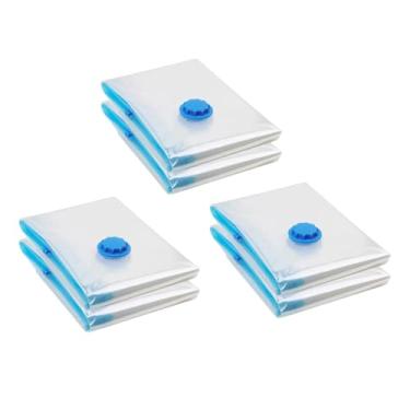 Imagem de Generic Sacos para seladora a vácuo, presentes, alto desempenho, essenciais para viagens, economizam espaço, resistentes, para malas, cobertores, bagagens e, 6 Peças