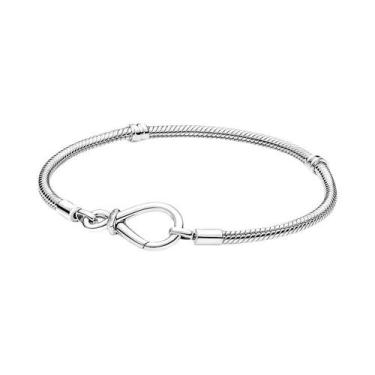 Imagem de Pulseira De Prata 925 Com Pérola Borboleta Rosa Amor 17-21CM DIY Prese