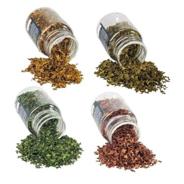 Imagem de oshhni Folhas em miniatura, simulação de folhas de bordo realistas de outono em 4 cores para dioramas, maquetes de paisagens e cenas de ferromodelismo, Frasco de 56ml