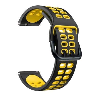 Imagem de MURVE Pulseiras de relógio inteligente de 22 mm para Samsung Galaxy Watch 3/45mm/46mm/Gear S3 Frontier Pulseira de silicone (Cor: Cor E, Tamanho: 22mm Universal)