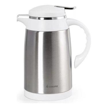 Imagem de Garrafa Térmica Café Chá Suco Aço Inox Bule Térmico Branca 600ml Camel