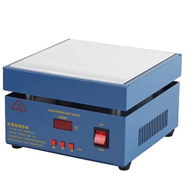 Imagem de AUNMAS Placa de Aquecimento Elétrico, Estação de Pré-aquecimento Com Controle Digital de Temperatura, Display LED, Placa de Liga de Alumínio para Soldagem, Reparo de PCB e (Plugue UE 220V)