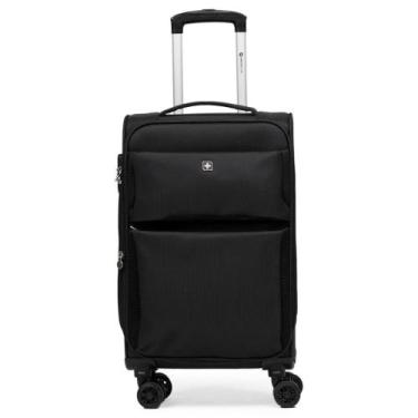 Imagem de Mala Pequena Poliester 4 Rodas Verbier Swiss One 20.5 Preta P, P