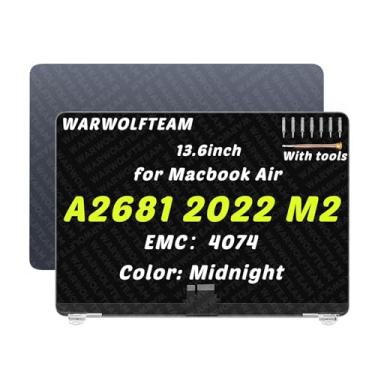 Imagem de WARWOLFTEAM 34.5 cm Compatível com MacBook Air Mac14,2 A2681 2022 M2 MLXY3LL/A MLY13LL/A 2560 x 1664 EMC 4074 Tela LCD LED Montagem Completa (Azul Meia-Noite)