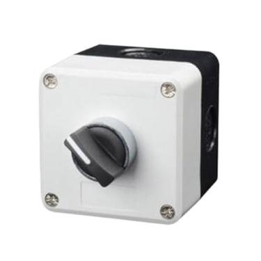 Imagem de IRFKR Novo botão de metal XB2 caixa de controle Start Stop Símbolo de identificação industrial auto reset interruptor de parada circular de emergência (1Hole-01)