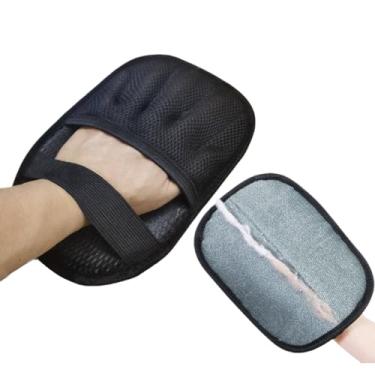 Imagem de ANIS·KEAAR 1 pacote com luva removedora eletrostática de pelos de animais de estimação com 5 dedos – luva reutilizável para limpeza de pelos de cães/gatos, fácil aderência flexível para móveis