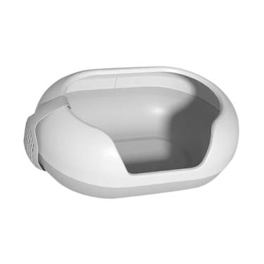 Imagem de MotiveTech Caixa de areia para gatos, bandeja higiênica para gatinhos, entrada baixa, grande capacidade, portátil, à prova de respingos, vaso sanitário para