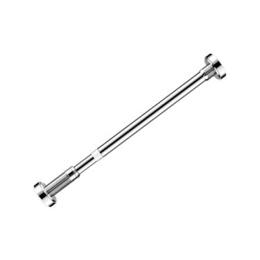 Imagem de Varões de toalha para banheiro, varão de cortinas de banheiro | Barras de chuveiro telescópicas de aço inoxidável para tensão de banheiro | Cremalheira ajustável do secador de roupa, haste de tensão d