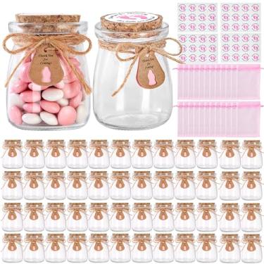 Imagem de KIVIVO Pacote com 48 lembrancinhas de chá de bebê, rosa