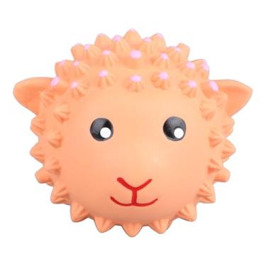 Imagem de Cuofyunl pet mastigando facada bola látex seguro pet mordendo facada bola brinquedo médio interativo treinamento bola para cães gatos