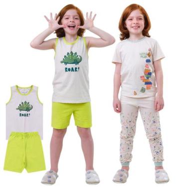 Imagem de Kit 2 Conjuntos Pijama Infantil para Meninos ou Meninas 1 Inverno Meia