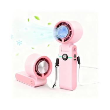 Imagem de LENEFU Ventilador turbo portátil portátil com refrigerador de gelo, velocidade (1-199) ventilador pessoal recarregável [20.000 RPM] Ventoinhas de bolso pequeno para viagem/ar livre/casa/escritório