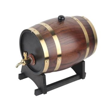 Imagem de Barril de vinho 3L estilo retrô madeira de carvalho vinho tinto brandy barril de uísque barril balde torneira recipiente casa restaurante