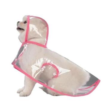 Imagem de Capa De Chuva Transparente E Impermeável Para Cães Grandes, Roupa Para