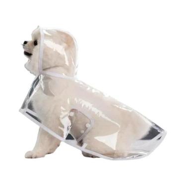Imagem de Capa De Chuva Transparente E Impermeável Para Cães Grandes, Roupa Para
