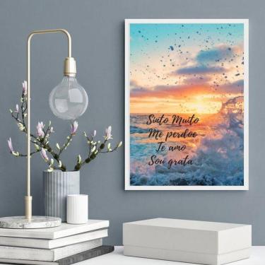 Imagem de Quadro Decorativo Ho` Oponopono Mágico- Mar 33X24Cm