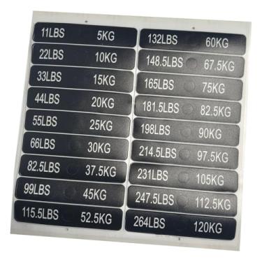 Imagem de IEUDNS Etiquetas para Pilhas de Pesos, Adesivos para Anilhas de Equipamentos de Ginástica, 5 Kg a 120 Kg