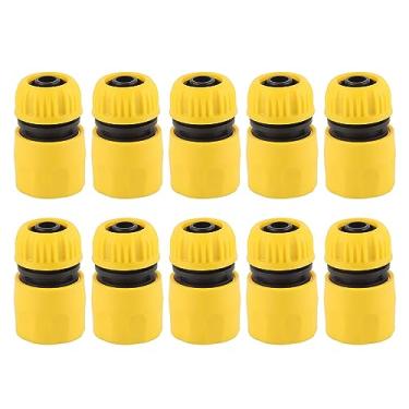 Imagem de Conector rápido de mangueira de água, acessórios de plástico abs premium, durável, fácil conexão, irrigação de jardim, lavagem de carro, varanda, rega, 10 peças (para tubo DN15)