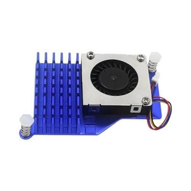 Imagem de Dissipador De Calor Em Alumínio Preto, Prata E Azul Com Ventoinha PWM 