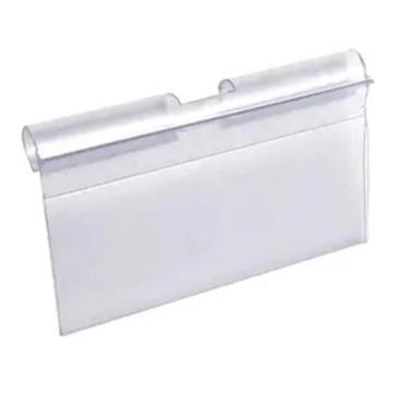 Imagem de Porta etiqueta de Preço PVC Cristal 100 Peças - 75 x 55 mm - display g