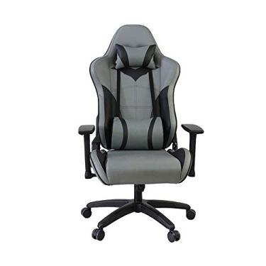 Imagem de KLAJHHSSSSSSSSS Cadeira de videogame para jogos, roda giratória de 360 graus, escritório, encosto alto, computador, design ergonômico, multifuncional, adulto, corrida, computador, jogos, cadeira