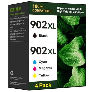 Imagem de Jeostarky Cartucho de tinta 902XL para substituição de impressora HP 902XL para HP 902XL pacote combo compatível com HP Officejet Pro 6978 6968 6970 6960 6971 6974 6975 6976 6979 6965 6977 impressora