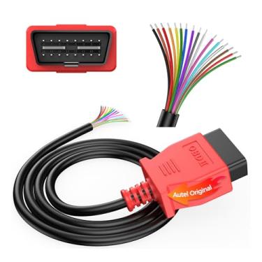Imagem de AUTEL Conector macho OBD2 original de 16 pinos para fio de plugue aberto, cabo de extensão de diagnóstico OBDII, trança universal para substituição de porta de cabo de scanner OBD, adaptador USB com