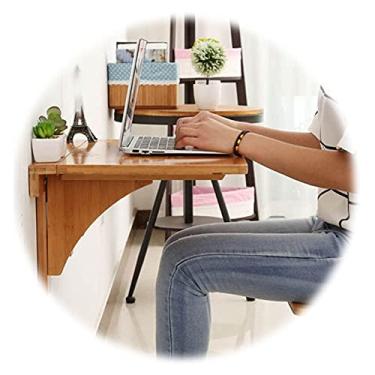 Imagem de Mesa de parede dobrável para computador, mesa dobrável montada na parede para cozinha e sala de jantar, prateleira de armazenamento de parede flutuante economia de espaço, vários tamanhos (Cor: A,