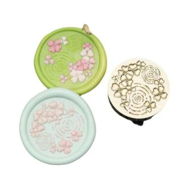 Imagem de Carimbo De Cera Com Flores 25MM, Cabeça De Carimbo Retro Para Convites