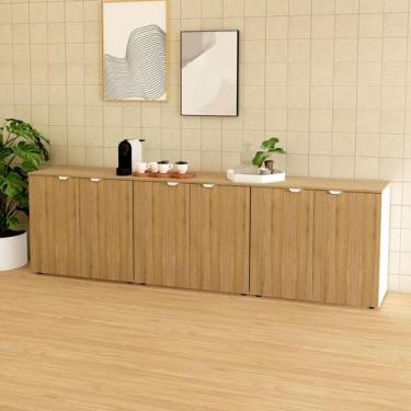 Imagem de Armário Baixo Escritório 6 Portas c/ Chave 240 cm F5 Office - F5 Offic