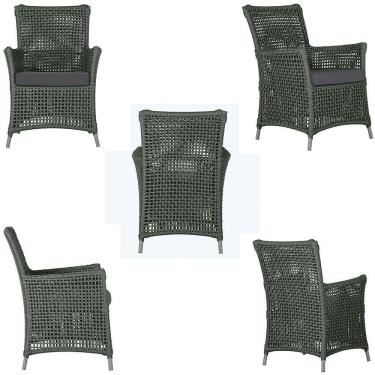 Imagem de Poltronas Igapó Alumínio Micro Pintura Fendi Corda Náutica E Verde