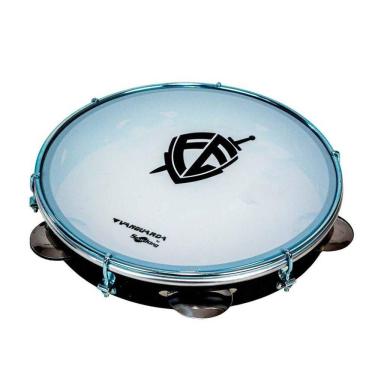 Imagem de Pandeiro Abs Preto 10" Pele Leitosa - Fé Spanking