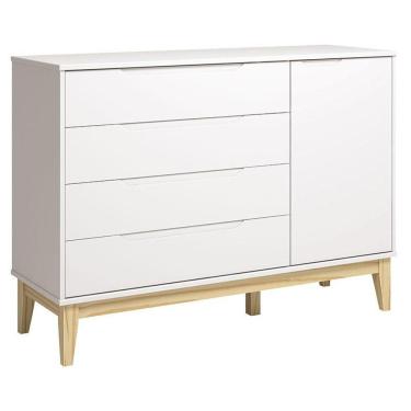 Imagem de Cômoda Com Porta Classic Elfe Branco Acetinado Natural - Reller