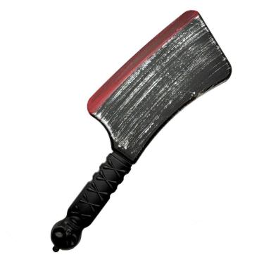 Imagem de Cutelo Com Sangue Para Fantasias Halloween Preto Caveira