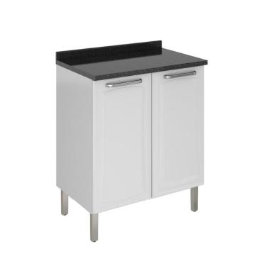 Imagem de Balcão De Cozinha De AçoTarsila Com Tampo 2 Portas Branco