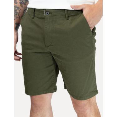 Imagem de Bermuda Tommy Hilfiger Msculina Sarja Brooklyn 9in Verde Militar Taman