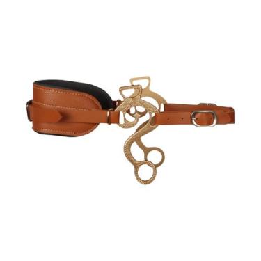 Imagem de Bridão Ajustável Acolchoado Marrom Para Cavalo, Hackamore, Western, In