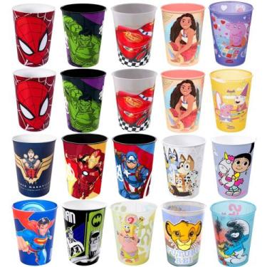 Imagem de Kit 20 Copos Estampa Unicórnio Carros Encanto Maravilha e Agnes p/ Ovo