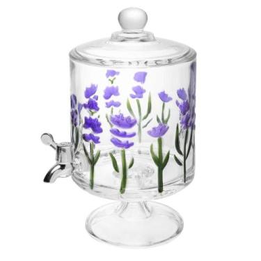 Imagem de Suqueira Bold c/ Pé Lavanda Hand Painting 4,5L Cristal - Lyor