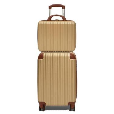 Imagem de Mala Pequena De Viagem (Bordo) + Frasqueira Qualis Madrid, Champagne