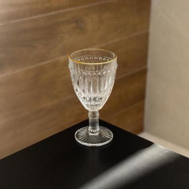 Imagem de Taça de Água Lyor de Vidro com Fio de Ouro Empire 325ml