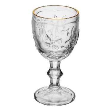 Imagem de Taça para Licor Lyor New Butterfly Fio de Ouro 50ml Cristal - Wolff