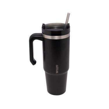 Imagem de Caneca Térmica Wolff SlimTerm Dupla Parede Preta 890ml