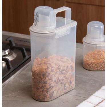 Imagem de Pote Hermético Multiuso com Copo Medidor 14cm x 8,5cm x 24cm - Lyor