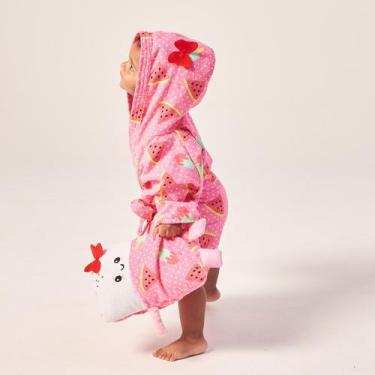 Imagem de Roupão Estampado com Capuz para Bebê Baby Joy PP, Melancia