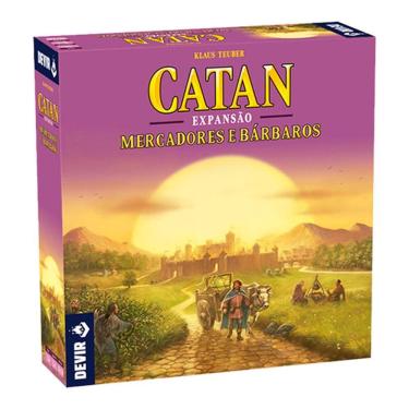 Imagem de Catan Mercadores e Barbaros Expansão de Jogo de Tabuleiro Devir BGCATBARPT