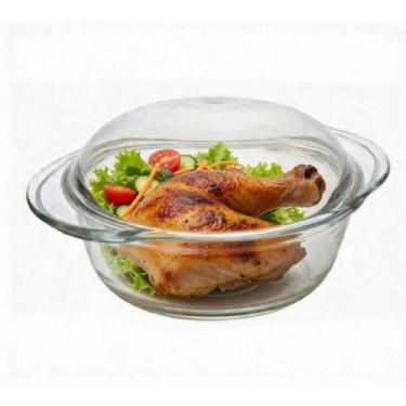 Imagem de Terrina de Vidro C/ tampa 2,3 Litros Média Para Servir 03un - Nadir Fi