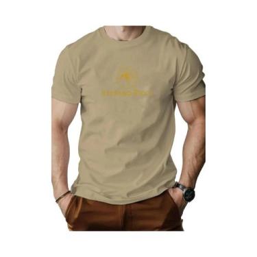 Imagem de Camiseta Masculina De Algodão Com Estampa De Cabeça De Águia, Gola Red