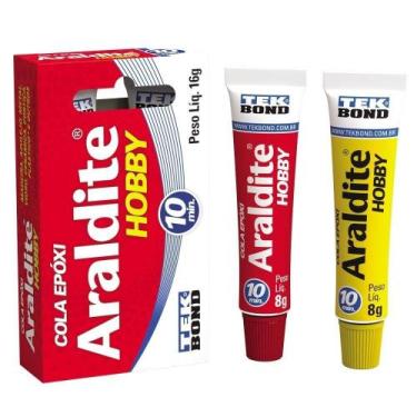 Imagem de Cola Araldite Hobby 10 Minutos Embalagem com 6 Unidades 16g - Tekbond