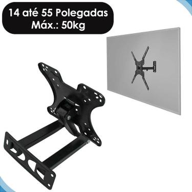 Imagem de Suporte Articulado Para Tv 14" A 55" – Ajustável, Inclinável E Suporta Até 50kg